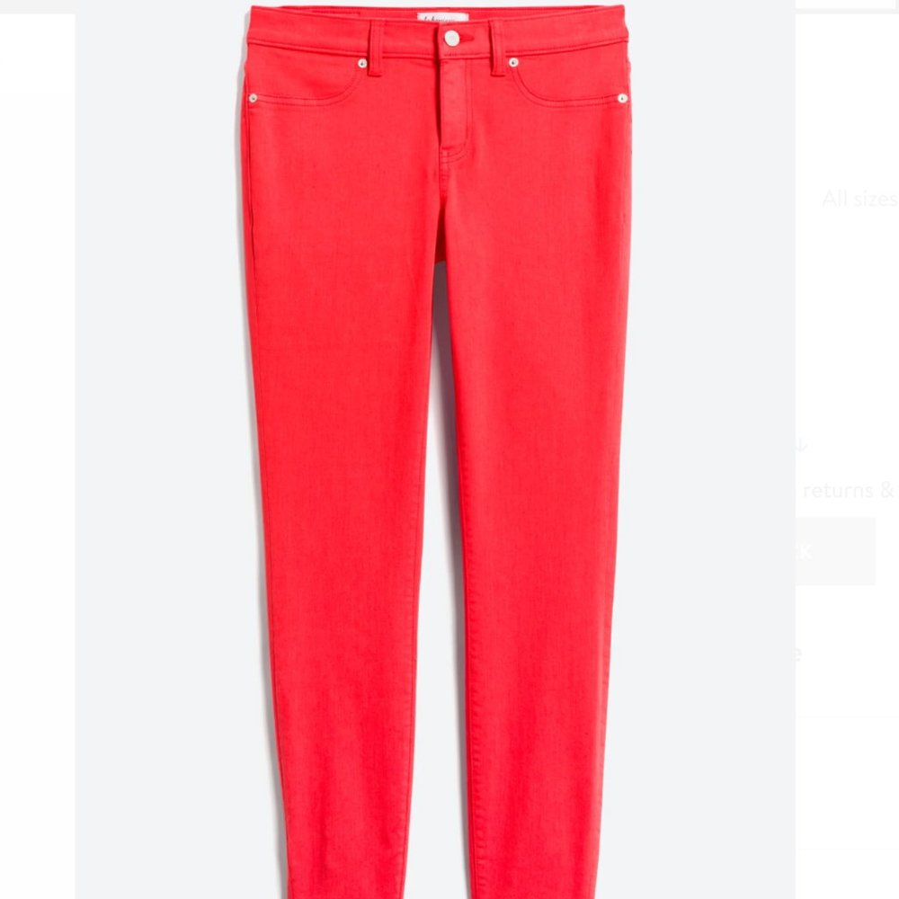LAKEVIEW DENIM Coral Skinny Colored Jean Size 16
